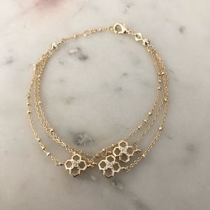 NWOT Kendra Scott Gold Bracelet with White Accents